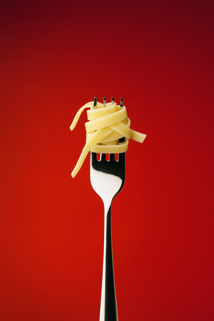 Pasta with fork